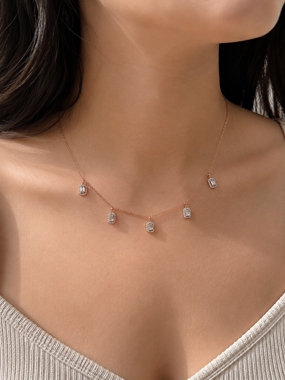 Baguette Charm Necklace