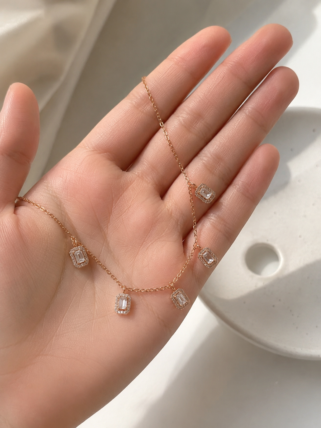 Baguette Charm Necklace