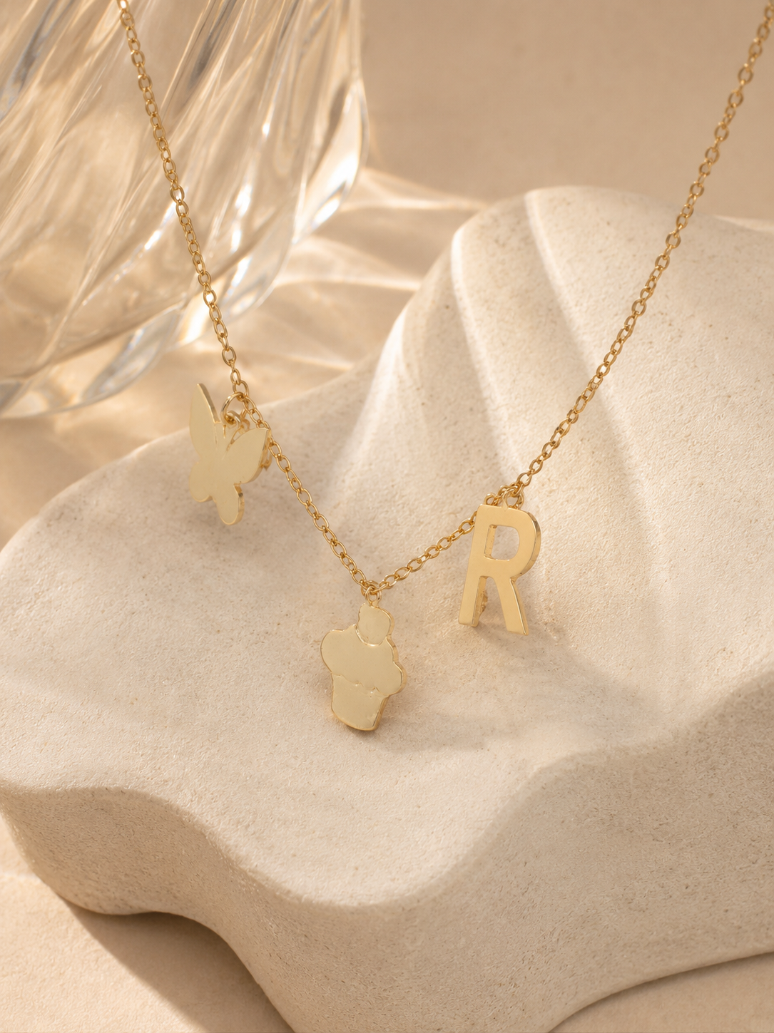 Zodiac Initial Charm Necklace