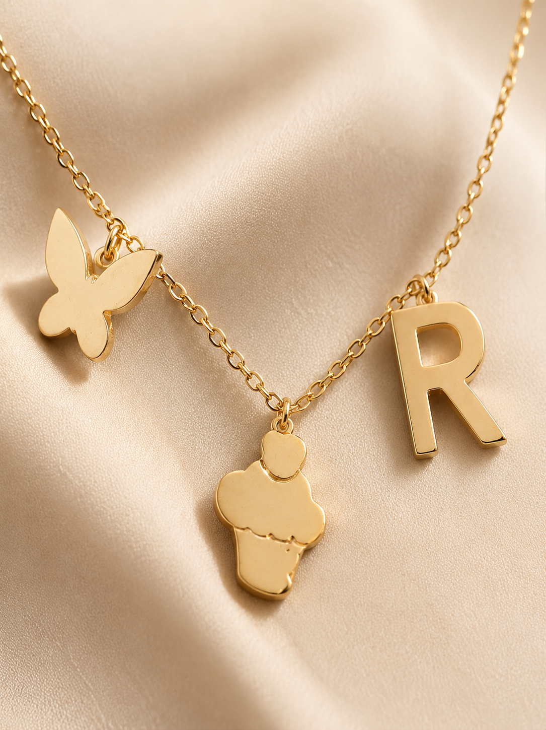 Zodiac Initial Charm Necklace