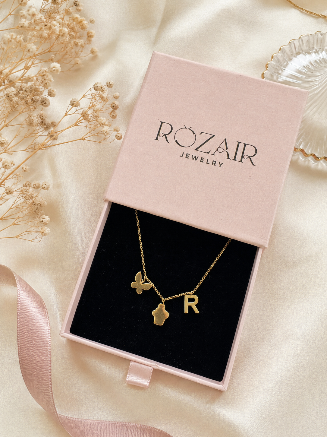 Zodiac Initial Charm Necklace