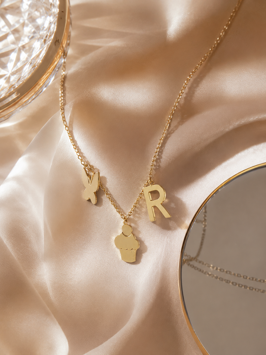 Zodiac Initial Charm Necklace