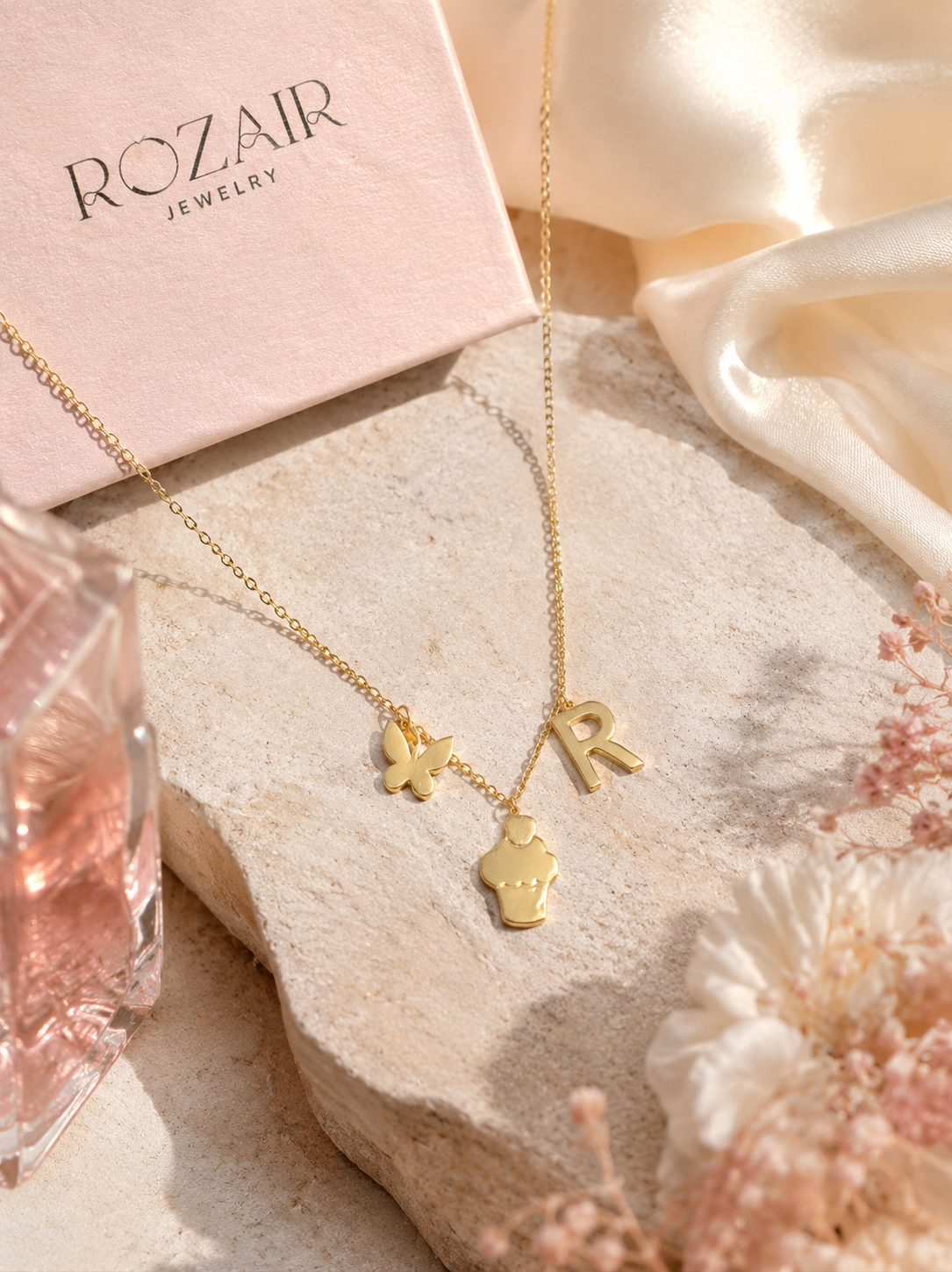 Zodiac Initial Charm Necklace