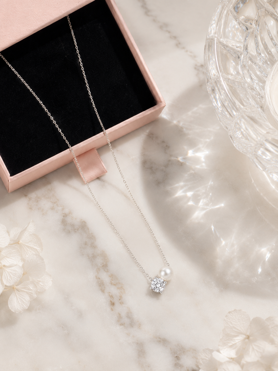 Pearl CZ Necklace