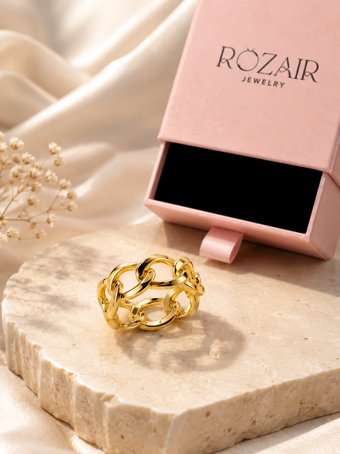 Gold Chain Link Ring