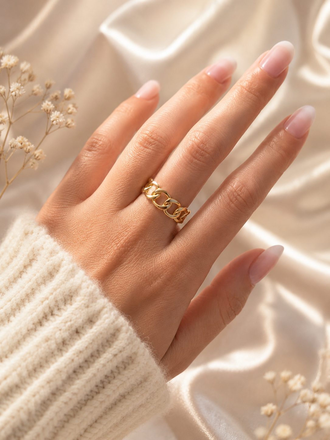 Gold Chain Link Ring