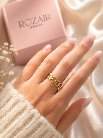 Gold Chain Link Ring