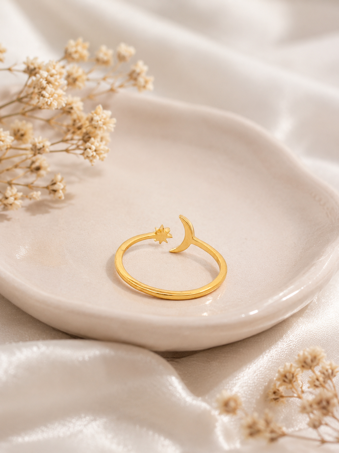 Celestial Moon Star Ring