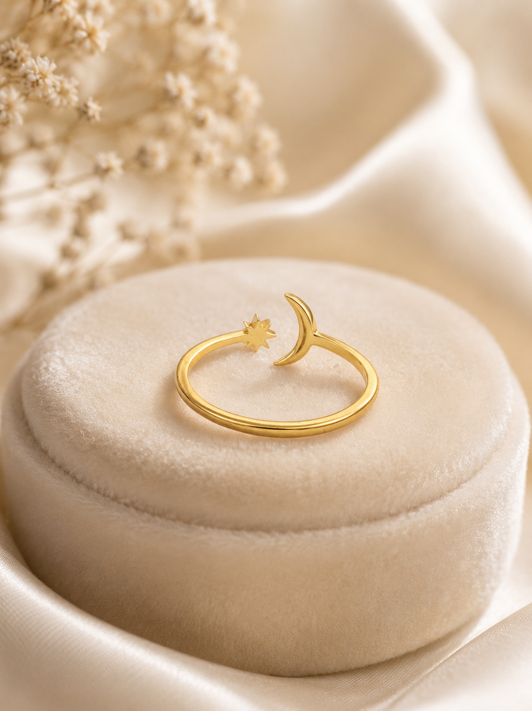 Celestial Moon Star Ring