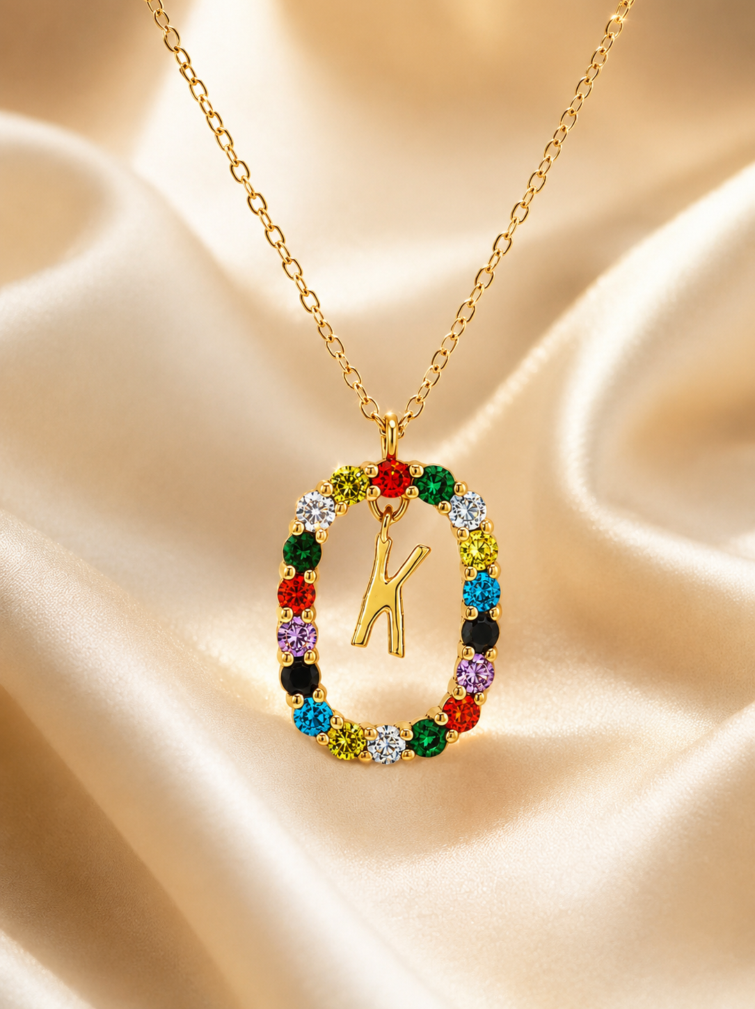 Colorful Initial Necklace