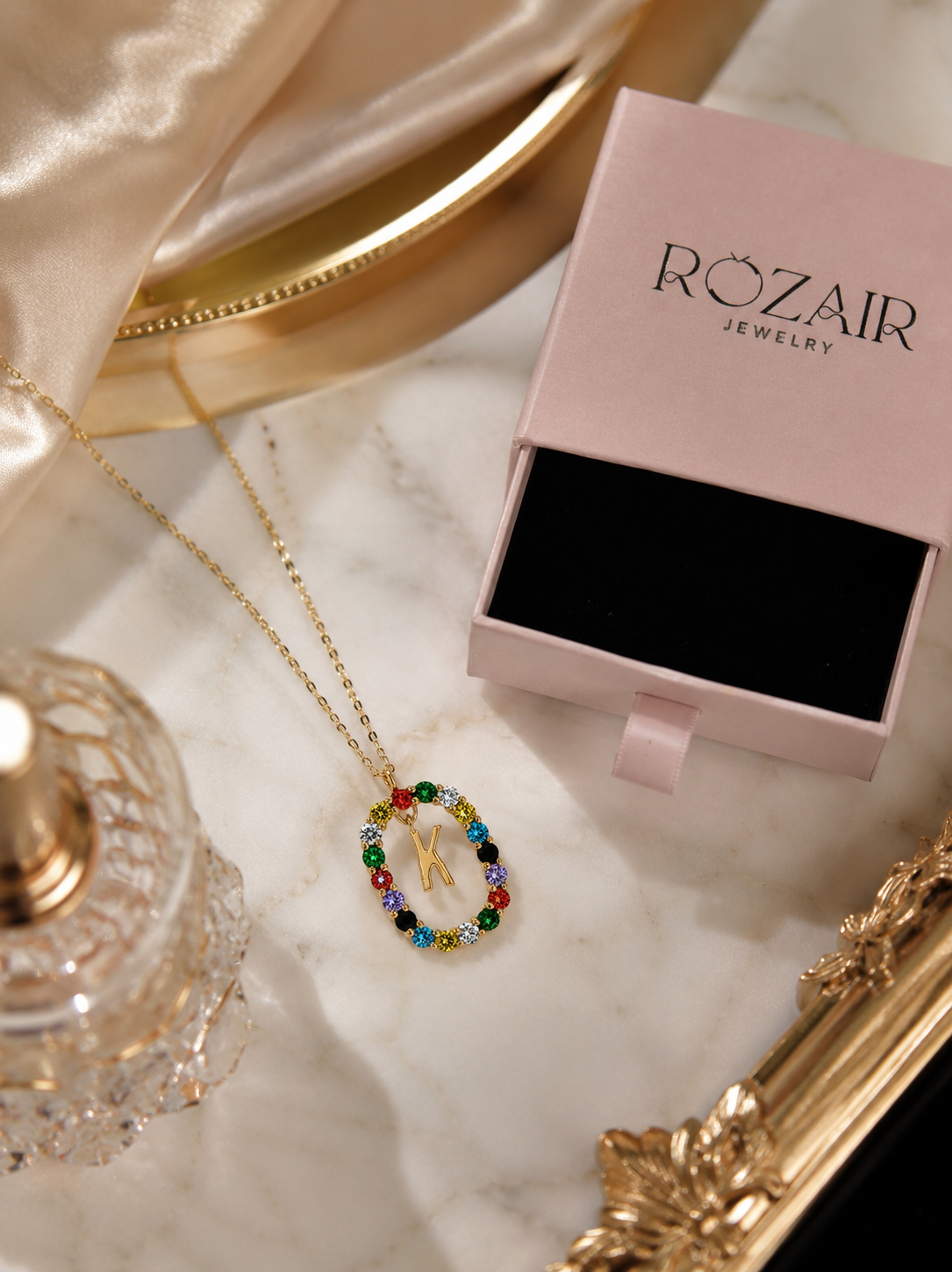 Colorful Initial Necklace