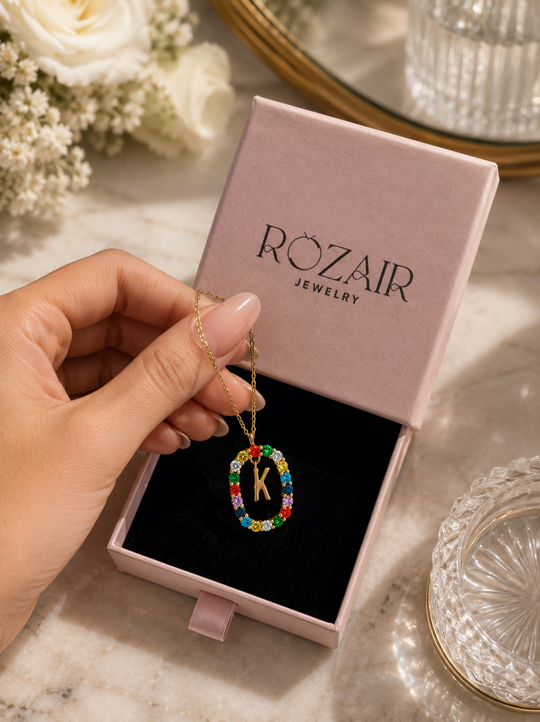 Colorful Initial Necklace