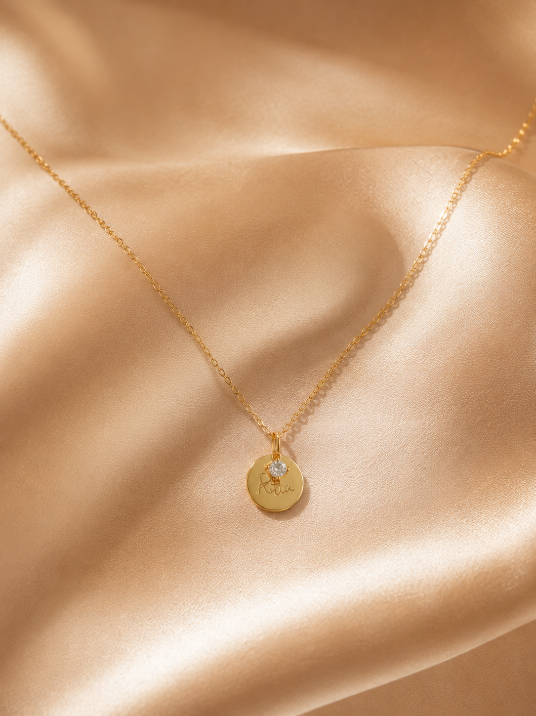 Name necklace with Birthstone
