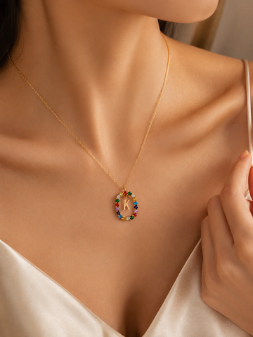 Colorful Initial Necklace