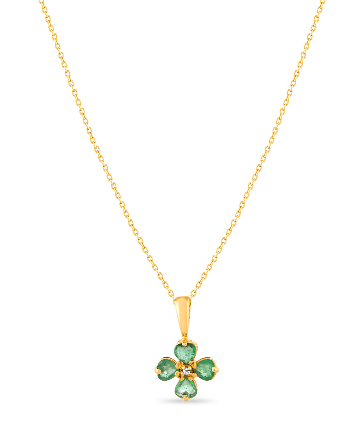 Emerald Clover Necklace