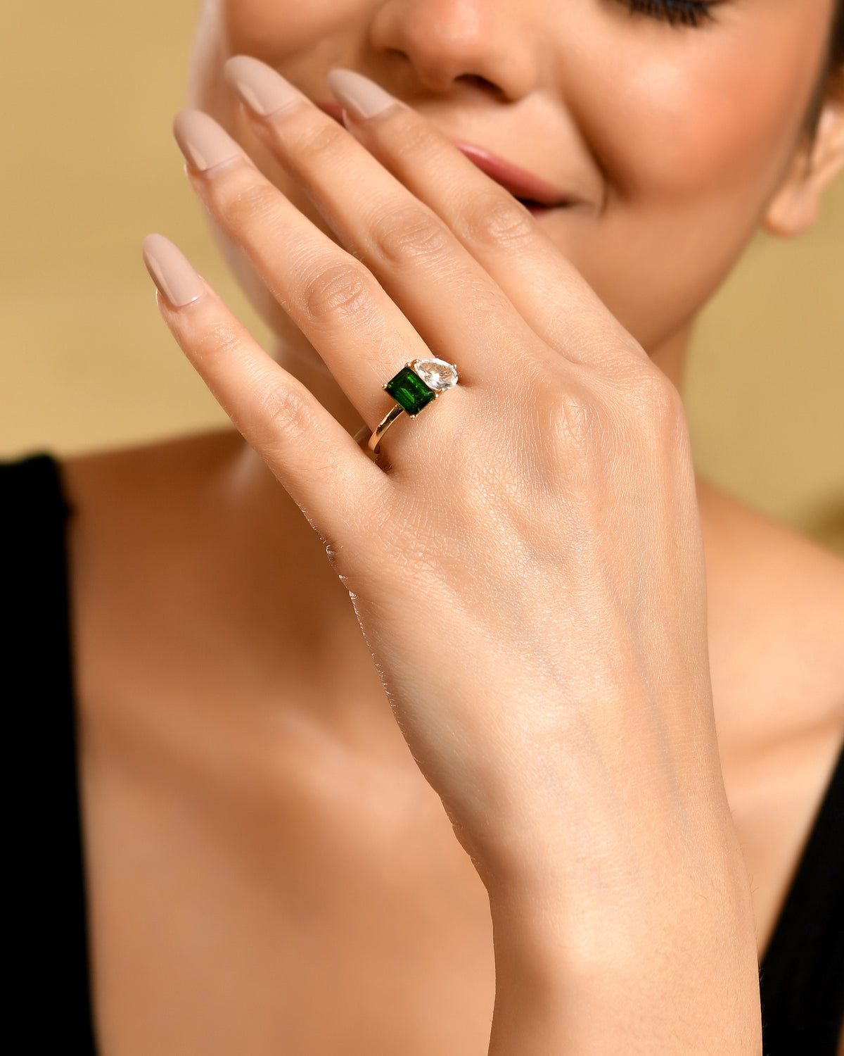 Emerald Duo Ring