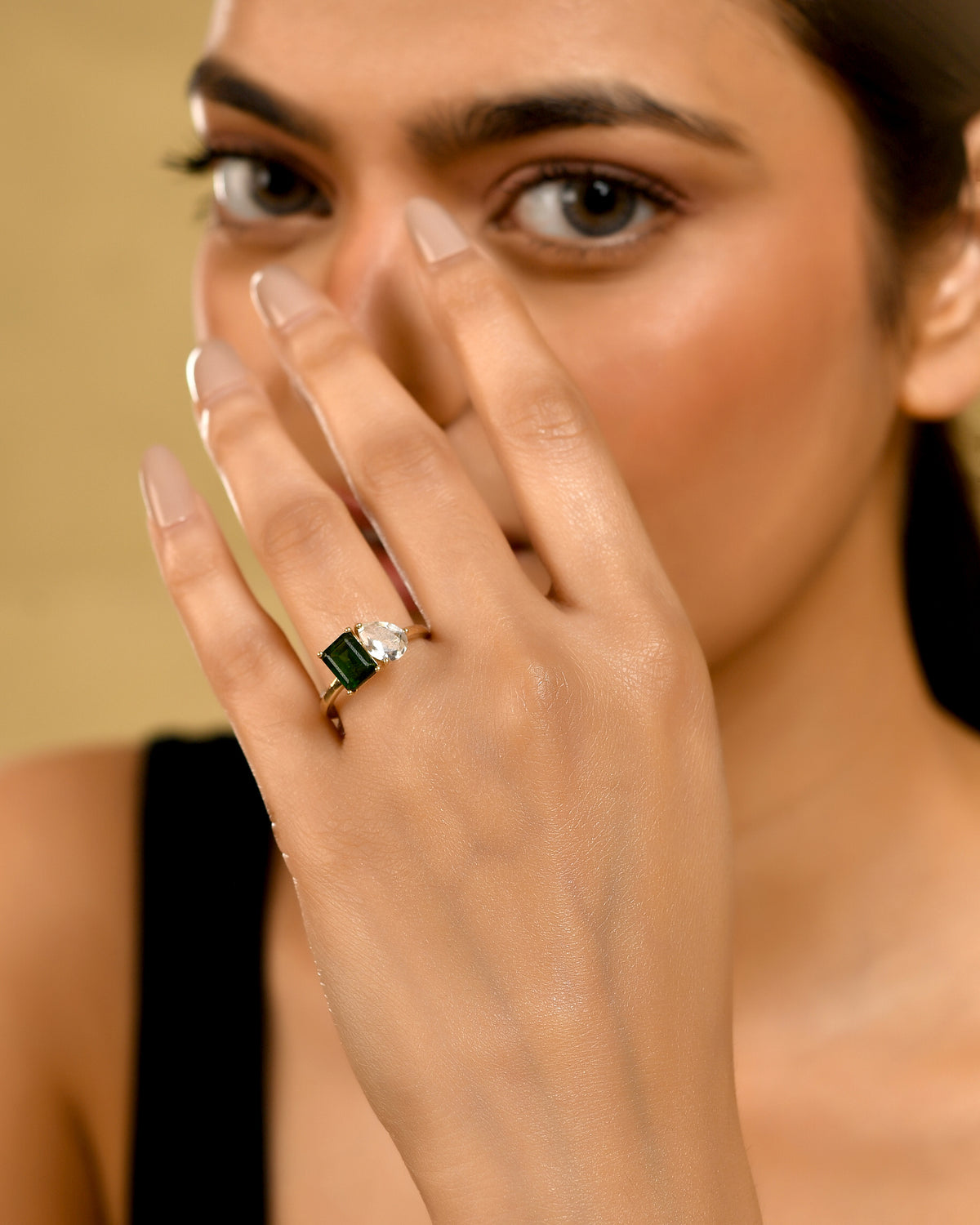 Emerald Duo Ring